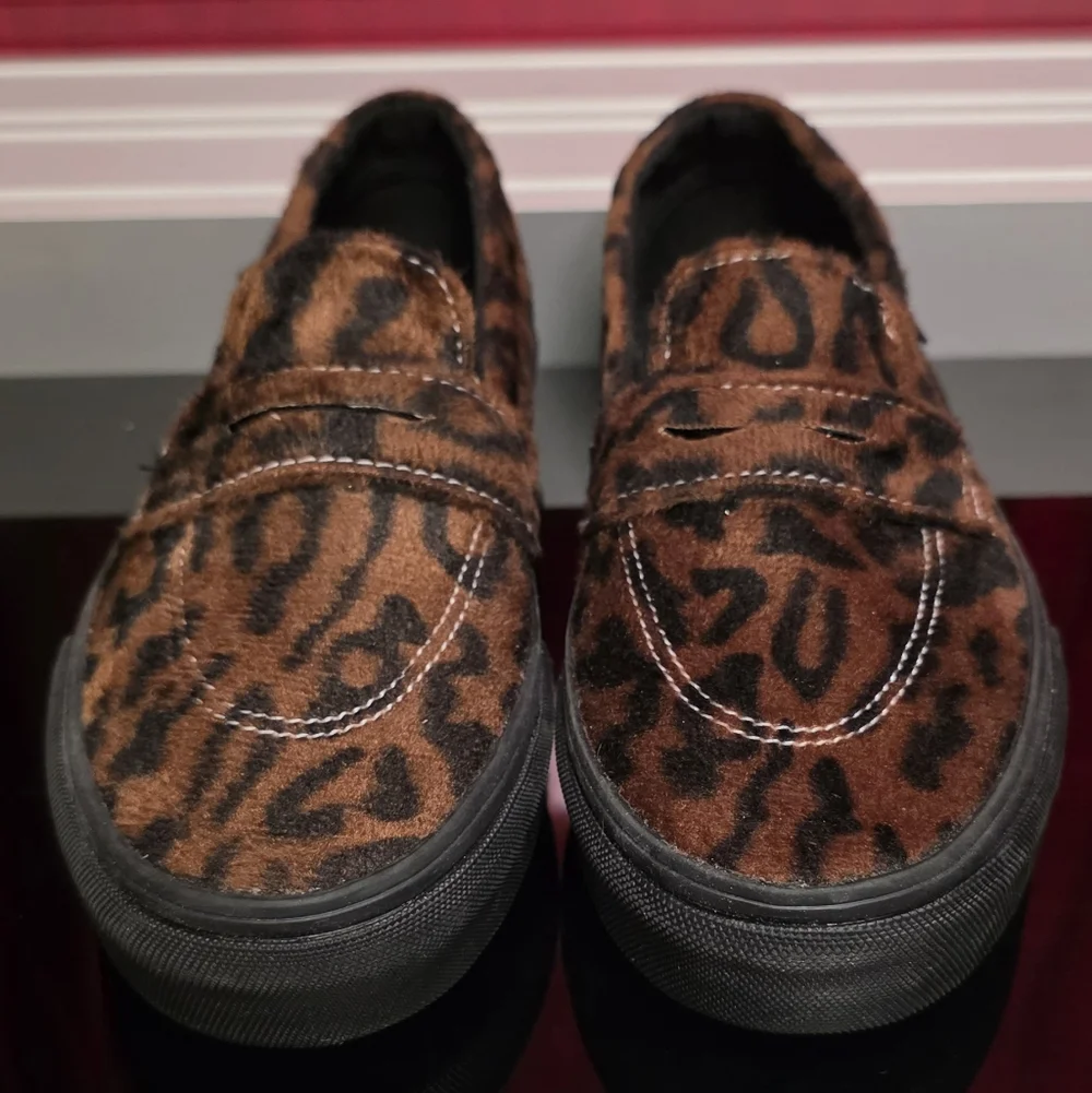 Vans Style 53 Leopard Brown Black Slip-On  Mens 3.5 Women's 5 New